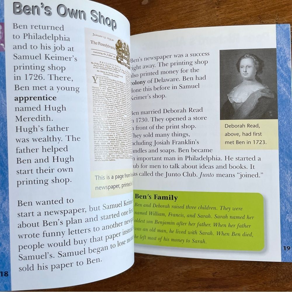 Benjamin Franklin Book American Lives Early Readers History Founding Fathers - Picture 4 of 6